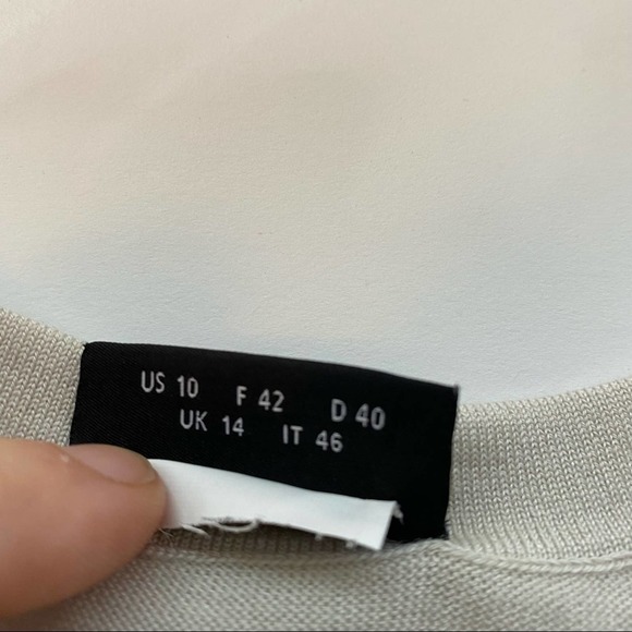 Akris Cashmere Silk Colorblock Crew Neck Sweater Size Large - Picture 7 of 7